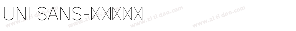 Uni Sans字体转换